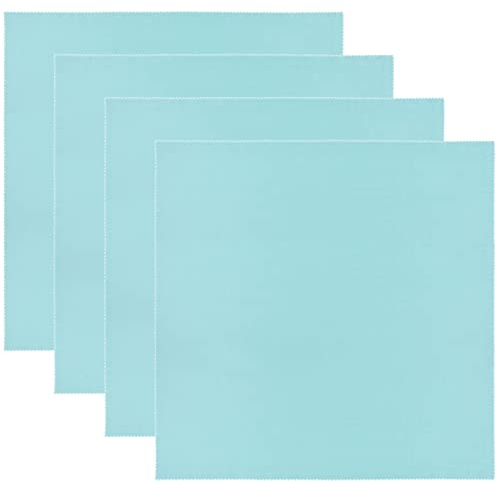 wisdompro Extra Large (16x16 inch) 4-Pack Microfiber Cleaning Cloth for Laptop, LCD TV/Computer Screen/Monitor, Tablet, Camera Lens, Glass, Lenses, Other Delicate Surface - Mint