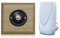 Byron 100m Wireless Period Plug-in Doorbell kit Push on Plinth (Honey 42-Black/BNickel)