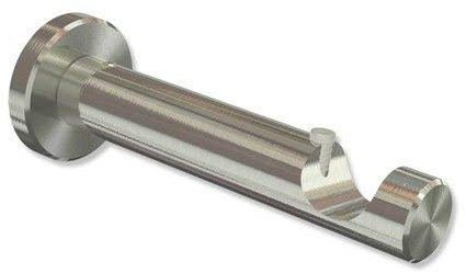 Interdeco Gardinenstangen Träger (Wandhalter), Edelstahl 9 cm Abstand offen, 1-läufig 20 mm Ø Trend