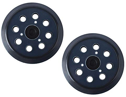 Poweka 743081-8 Backing pad for Compatible with Makita Random Orbit Sander 5-inch Dia 8 Hole Round Backing Pad Hook and Loop Replacement Part (2 pc)