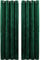 Imperial Rooms Emerald Green Crushed Velvet Curtains for Living Room 66x54 Inch Drop Eyelet Super Soft Blackout Curtains Fully Lined Curtains for Bedroom with 2 Tie Backs (168cm x 137cm)