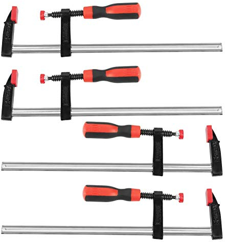 Schraubzwingen Set, 4 Stück Schraubzwinge Set 300mm Zwingen Set Schraubzwingen F Clamps Holzbearbeitungsstange Bar Clips Holzbearbeitung Bastler-Schraubzwinge für DIY Carpentry Woodwork 50X300mm