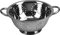 Acense Stainless Steel Colander, Steel Base/Handle, Quick Draining, Multiple Micro-Perforations, Multi-Purpose: [Pasta/Vegetable/Spaghetti/Fruit], Dishwasher Safe, Size: 24cm