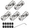 sourcing map 5 Stück 6 mm bis 6 mm Innendurchmesser, drehbar, Universalgelenk-Wellenkupplung, L23 x D11, mit Schrauben und Schraubenschlüssel