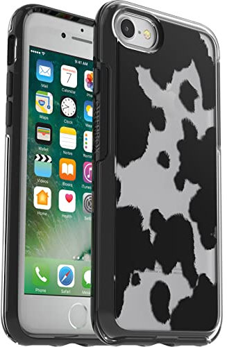 OtterBox Symmetry Clear Hülle für iPhone 7/8/SE 2020/SE 2022, stoßfest, sturzsicher, schützende dünne Hülle, 3X getestet nach Militärstandard, Cow Print