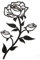 ESTART Große Rosen Blumen Wanddekoration, 38CM Hoch Schwarz Metall Kunst-Ornament Wandbehang für Zuhause Schlafzimmer Büro Drinnen und Draußen (1 Stück)