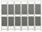 vidaXL Raumteiler 6-TLG. Trennwand Stellwand Paravent Spanische Wand Sichtschutz Umkleide Faltwand Raumtrenner Grau 210x165cm Stoff