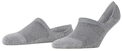 Burlington Damen Füßlinge Athleisure W In weich atmungsaktiv schnelltrocknend unsichtbar einfarbig 1 Paar, Grau Light Grey Melange 3775, 35-38