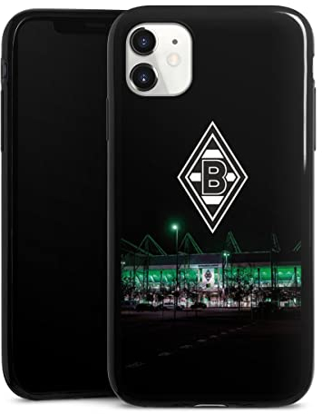 Slim Case extra dünn kompatibel mit Apple iPhone 11 Silikon Handyhülle schwarz Hülle Borussia Mönchengladbach Offizielles Lizenzprodukt Stadion