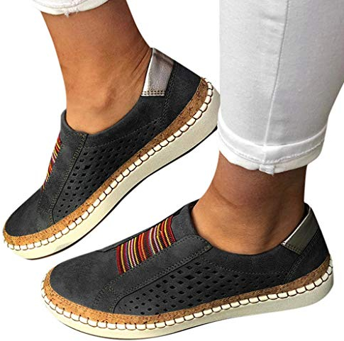 Sneaker Damen rutschfeste Leder Schuhe Plateau Shoes Sportschuhe Freizeitschuhe Gym Frühling Meladen Turnschuhe Laufschuhe Damenschuhe Bequeme Leistungsstarke Sneakers