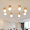 Dorlink Sputnik Chandelier, 8 Light White Vintage Mid Century Modern Ceiling Light Fixtures, 180° Adjustable E27 Lamp Cap Pendant Lighting Fitting for Dining Room, Kitchen, Living Room, Bedroom