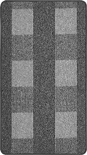 andiamo Teppich Dalia strapazierfähiger Teppichläufer aus Polypropylen pflegeleicht und fleckenbeständig 67 x 120 cm anthrazit