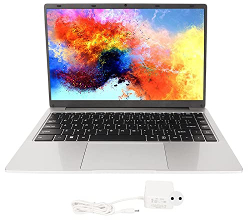 ASHATA Laptop Ultrasottile da 14 Pollici per Windows 11, LPDDR4 da 6 GB, SSD da 1 TB, Processore Celero J4105, WiFi 2.4G 5G, 6000 mAh, PC Portatile con Display HD (6+1 TB Spina