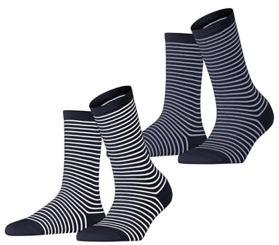 ESPRIT Damen Fine Line 2-Pack Socken Baumwolle atmungsaktiv