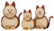 Weltbild Deko-Katzen Familie Miez 3er-Set