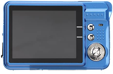 4K Digitalkamera für Fotografie und Video, Anti Shake Vlogging Kamera mit 8 Fachem Zoom, 48 MP 2,7 Zoll LCD Display, Wiederaufladbar mit Fülllicht (Blau)