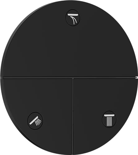 hansgrohe ShowerSelect Comfort S - Ventil für Unterputz-Montage von ShowerSelect Comfort Thermostaten (3 Verbraucher), Mattschwarz
