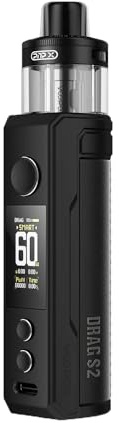 DRAG S2 | VOOPOO Drag S 2 Kit 60W 2500mAh battery + 5ml PNP-X Pod (PNP X 0.2Ω + PNP X 0.3Ω Coil) DTL E-Cigarette Vaporizer - Sin nicotina