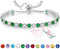 Suyi Tennis Bracelet Birthstone Cubic Zirconia Bracelet Silver Silder Bracelet Birthday Jewellery May Birthstone Bracelet