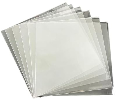 50 Record Sleeves, 4 mils Thick Clear Professional Vinyl Record Storage Protector, Vinyl Record Outer Sleeves for EP Album Covers, Transparent, 7Inch, Modern