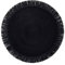 SCF2017 Lot de 4 sets de table ronds en paille de papier tissé avec pompons 38 cm Noir