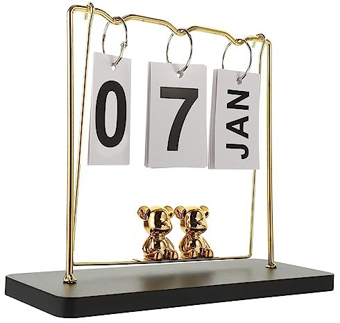 Kreativer Desktop Kalender Metall und Papier für Büro