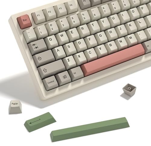 YMKPVR KBDiy 9009 DYE-SUB Keycap 60 Percent, Cherry Profile PBT Custom Keycap-144 Keys Retro Key Caps for 61/64/68/84/87/100/104/108 Cherry MX Mechanical Keyboard