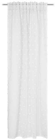 Gözze Verdeckter Schlaufenschal - Weiß - 140 x 245 cm - Polyester - mit Pompoms