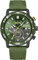 Herrenuhr Grün Silikon Armbanduhr mit Chronograph Tag Kalendar Sportliche Mode Quarzuhr Leuchtender Zeiger