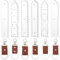 WEBEEDY 6 Arten Leder Schlüsselanhänger Acryl Schablone klar Schlüsselanhänger Muster Schablone Erwachsene Anfänger Wiederverwendbare Leder Schablone für DIY Schlüsselketten Craft DIY Tool (10x2cm)