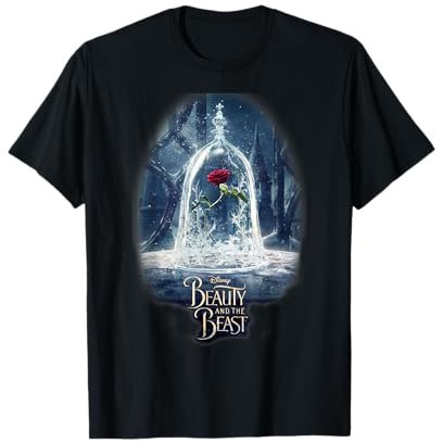 Disney Beauty And The Beast Rose sous verre T-Shirt
