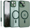 YUANDMI Cover Magnetica per iPhone 13 Compatibile con MagSafe, Custodia Per iPhone 13 Traslucida Opaca Case Ultra-Sottile Silicone Anti-Scivolo Resistente ai Graffi, Verde Scuro