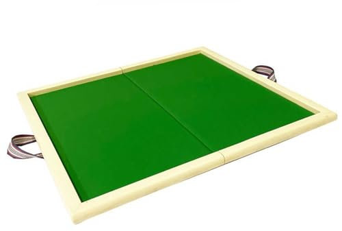Klappbarer Mahjong-Tisch, Mahjong-Tisch , Klappbarer Kartenspieltisch mit grüner Tischplatte, tragbarer Mahjong-Tisch, Mahjong-Plattform ohne Tischbeine for Pokerkarten, Brettspiele, Spielsteine, kla