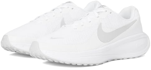 Nike Women's Revolution 8 Road Running Shoes, White/Pure Platinum, 9 Extra Wide