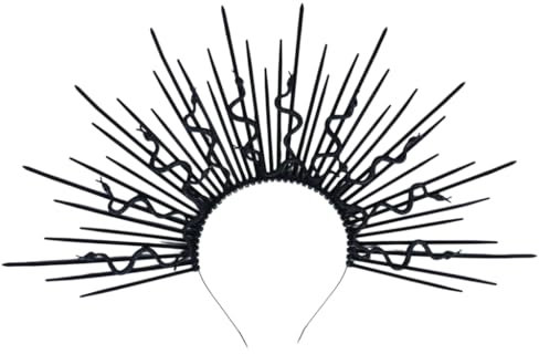 yanwuwa Diadema de serpiente punk artística con pinchos para el pelo, accesorio para cosplay unisex