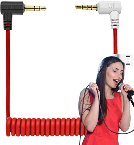 mivceklw Microphone Wire,Mic Audio Cable | 3.5mm Microphone Adapter Wire Connection Equipment for Laptop Audio for Singing and Recording