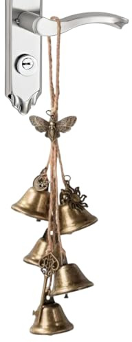 Generisch Witch Bell para pomo de puerta – Protección para campana de bruja, campana de bruja para pomo de puerta, cerradura de bruja mejorada seguridad para el hogar