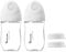 Lot de 2 biberons en verre pour nouveau-né – biberon de 160 ml, Débit lent (S), sans BPA pour les bébés de 0-6 mois, Blanc