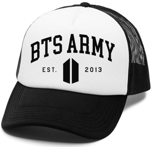 RENDYTE BTS Armee Baseballmütze, Weiß, Verstellbare Größe