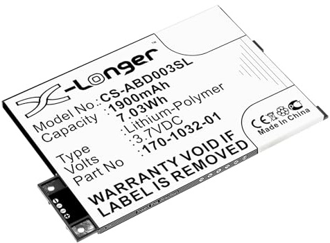 battery Suitable for Amazon 170-1032-00, 170-1032-01, GP-S10-346392-0100