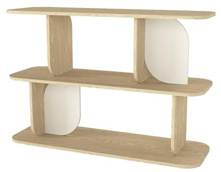Vente-unique - Regal Neleria -L 120cm x B 40cm x H 81.3cm- Holzspan - beige, naturfarben hell