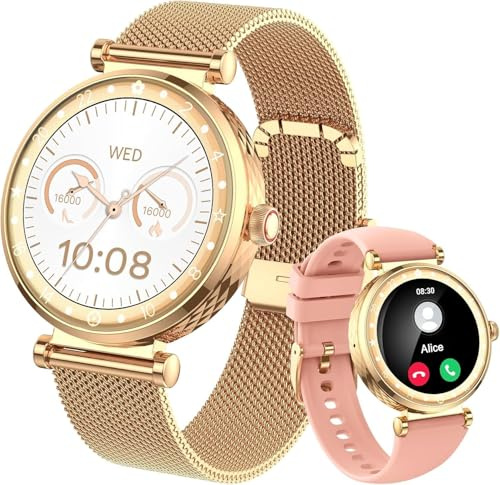 Kuizil Reloj Inteligente Hombre,Smartwatch Mujer con Llamadas | Ciclo Menstrual/Monitor de Sueño/SpO2/Podómetro,110+ Modos Deportivos, IP68 Impermeable Reloj Deportivo, Android, iOS