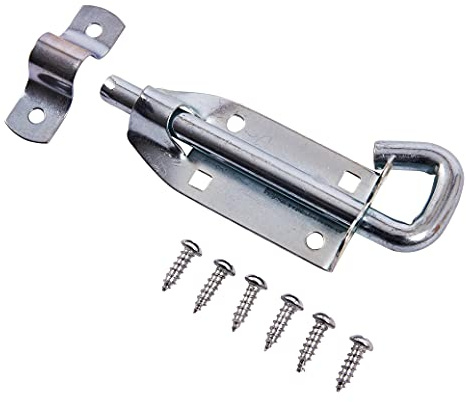 Amtech 150mm Pad Bolt and Screws, Galvanised Steel Build, Reliable Locking Solution for Sheds, Gates and Outdoor Doors.