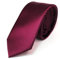 TigerTie Herren Krawatte 6 cm schmale Satin Tie in rot bordeaux einfarbig uni Business, festliche Veranstaltungen und Freizeit