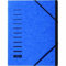 Pagna 5 x Ordnungsmappe 12 Fächer blau