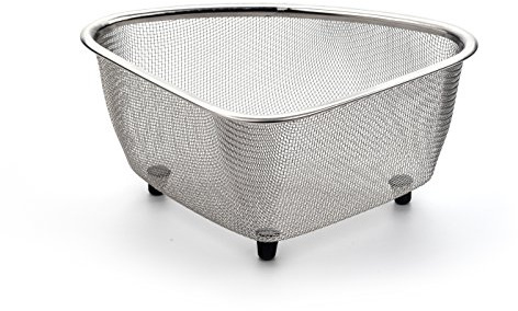 RSVP International 8083 Dishwasher Safe in- Sink Strainer, 18/8, Stainless Steel Mesh