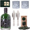 Totenkopf Absinth Set | 1x Hamlet Classic Green von ALANDIA | 2x Skull Gläser | 2x Edelstahl Löffel | 1x Zuckerwürfel