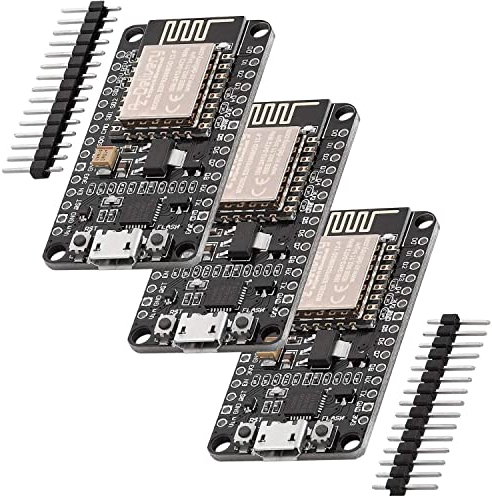 AZDelivery NodeMCU WiFi Lolin V3 ESP8266 ESP-12F Internet Development Board Module (32mbit) Flash Memory Chip Series Port Adapter with CH340 compatible with Arduino Including E-Book! (Pack of 3)