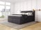 Betten Jumbo King Boxspringbett 140x200 cm mit 7-Zonen TFK Härtegrad H3 und 10 cm V2-Topper | Farbe Anthrazit | div. Größen verfügbar
