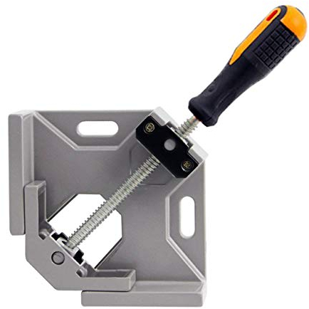 Meccion Right Angle Clamp Heavy Duty 90 Degree Two Axis Welding Clamp Adjustable Vise with Aluminum Alloy Body, Swing Jaw, Upgrade Steel Nut Corner Clamp Vise for Woodworking Welding